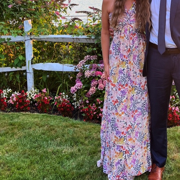 Vici Aulani Halter Neck Printed Empire Maxi Dress- Small - Picture 3 of 3